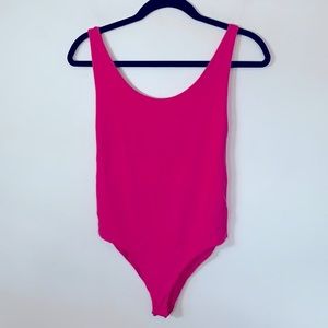 Zara Dance Stretch Sleeveless Hi-Cut Bottom Snap Women’s Size M Pink Bodysuit